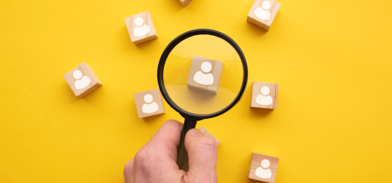 magnifying glass over candidate blocks